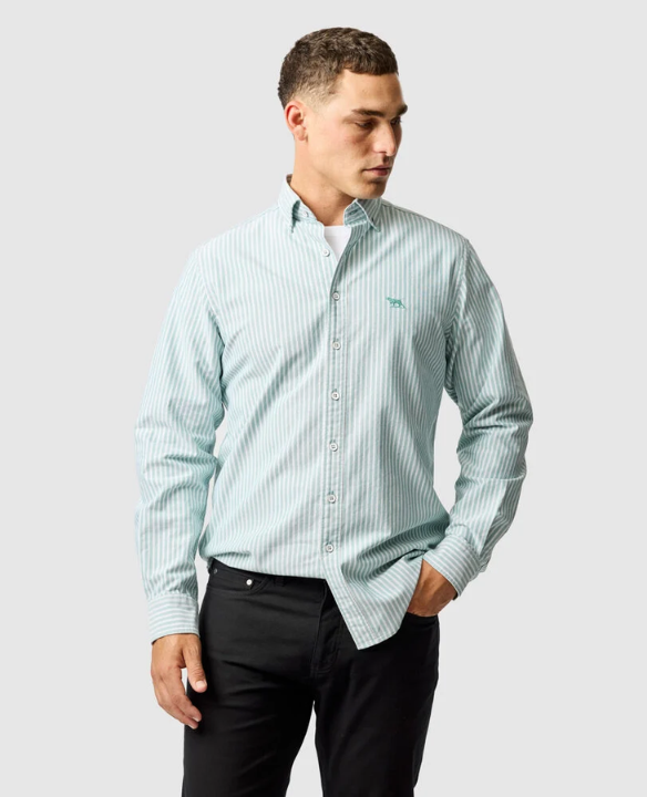 R&G OXFORD STRIPE LS SHIRT