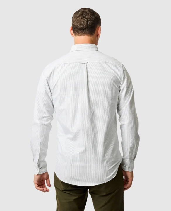 R&G OXFORD STRIPE L/S SF SHIRT