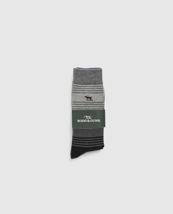 R&G STRATFORD STRIPE SOCK 3 PK