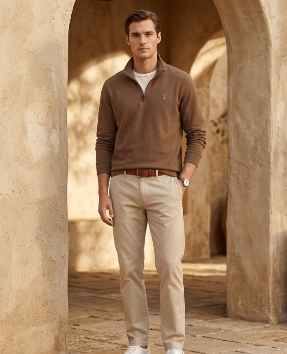 PRL 1/4 KNIT SWEAT