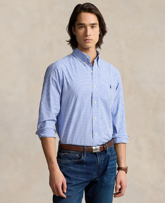 PRL POPLIN CHECK SHIRT