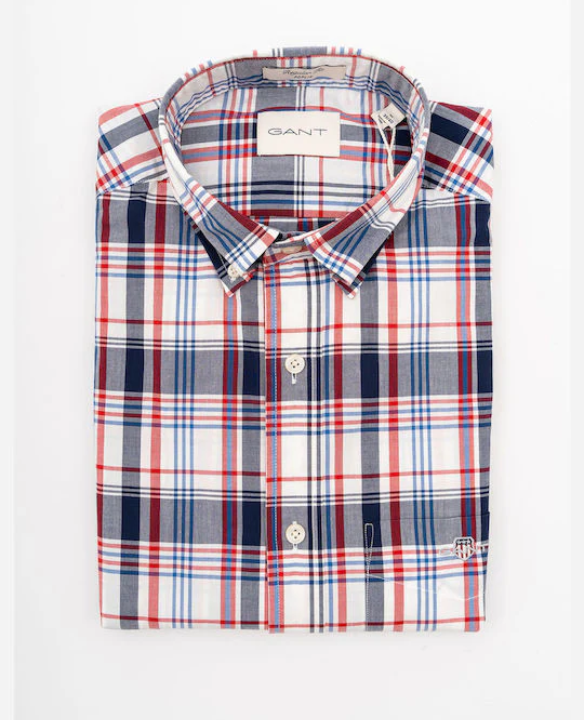 GANT POPLIN CHECK LS