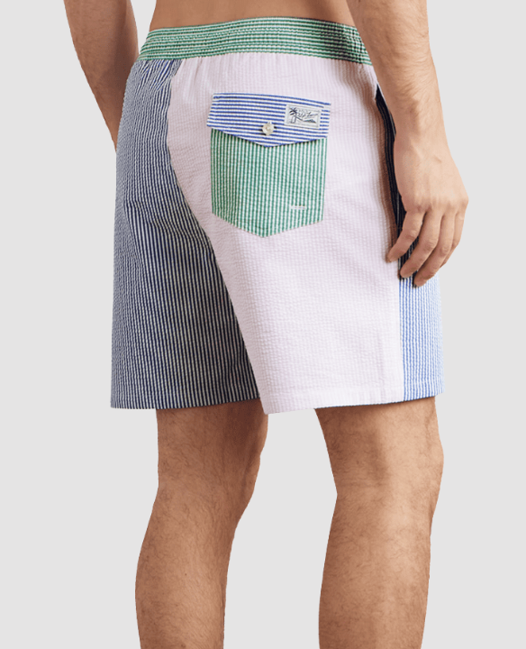 PRL STRIPE SWIM SHORTS