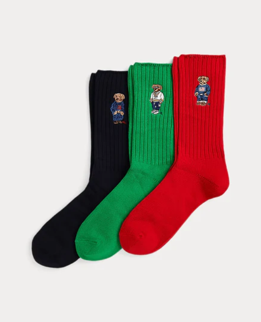 PRL BEAR KNIT SOCKS
