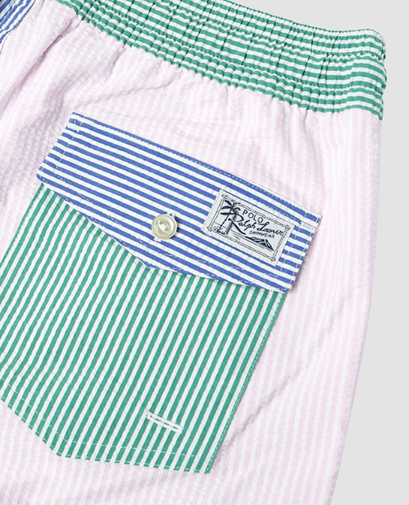 PRL STRIPE SWIM SHORTS