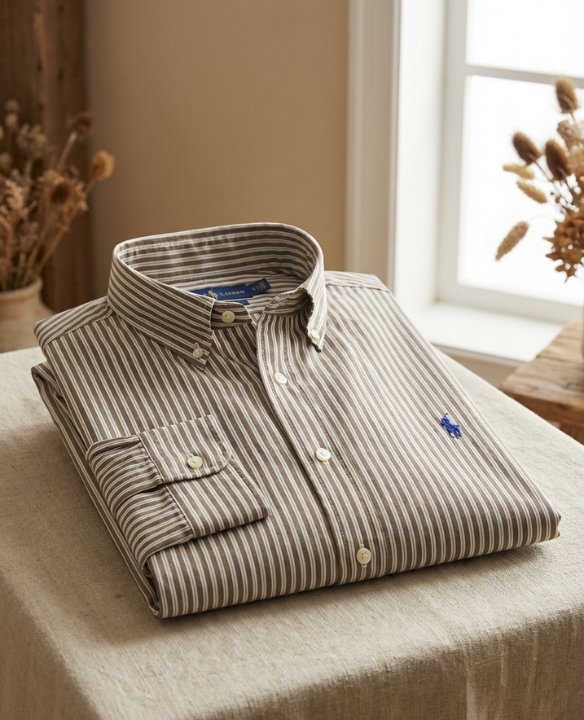 PRL L/S STRIPE POPLIN