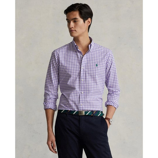 ralph lauren purple check shirt